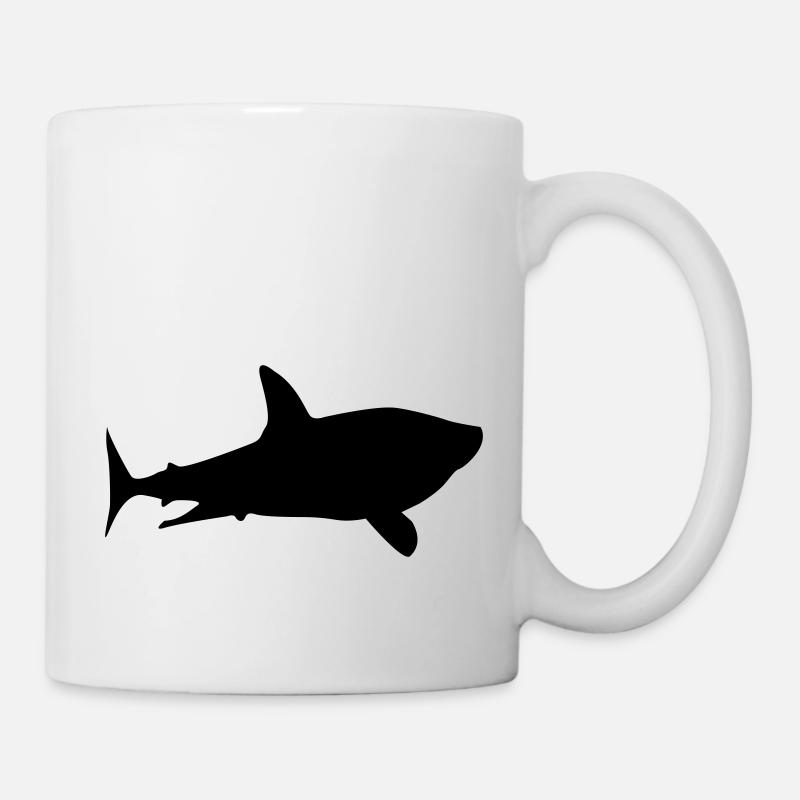 Silhouette de requin - Mug blanc - blanc