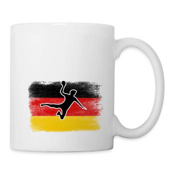 Handball Deutschland Sprungwurf - Tasse - Weiß - Rechts