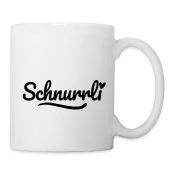 Schnurrli Schrift Herz - Tasse - Weiß - Rechts