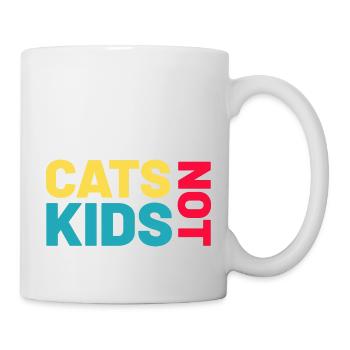 Les chats, pas les enfants, le chat qui dit - Mug blanc - blanc - Droite