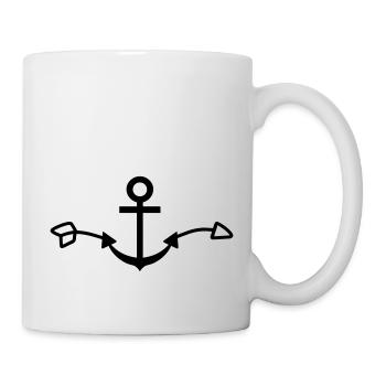 Capitaine de flèche d’ancre - Mug blanc - blanc - Droite
