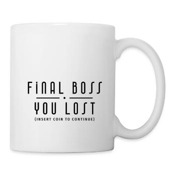 Final Endgegner schwarz Gamer Version - Tasse - Weiß - Rechts