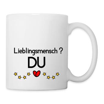 Lieblingsmensch DU - Tasse - Weiß - Rechts
