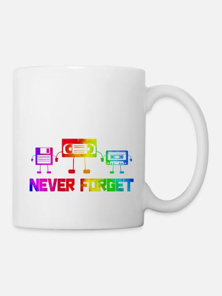 Musik, Retro, Heavy Metal, Hard Rock, Punk, Vinyl, Pop - Tasse - Weiß