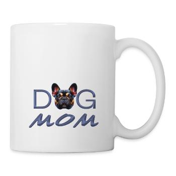 Dog Mom französische Bulldogge French Bulldog - Tasse - Weiß - Rechts