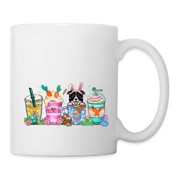 Hund Kaffee Ostern Bordercollie 4500x5400Border Col - Tasse - Weiß - Rechts