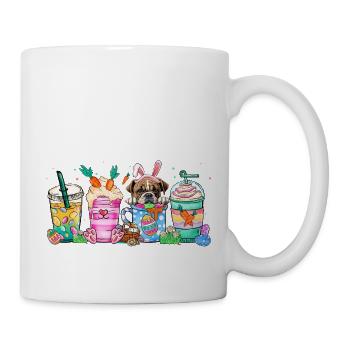 Chien café pâques anglaisbouledogue2 4500x5400anglais - Mug blanc - blanc - Droite