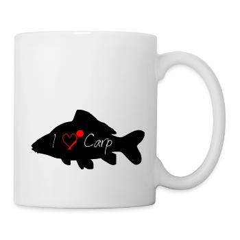 I love Carp black - Mug - white - Right