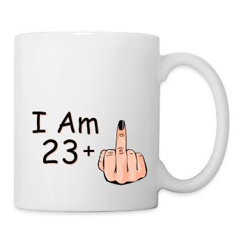J’ai 23 ans + 1 majeur Je suis 23 ans et plus, - Mug blanc - blanc - Droite