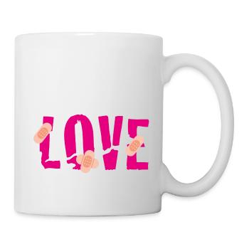 Love pansements - Mug blanc - blanc - Droite
