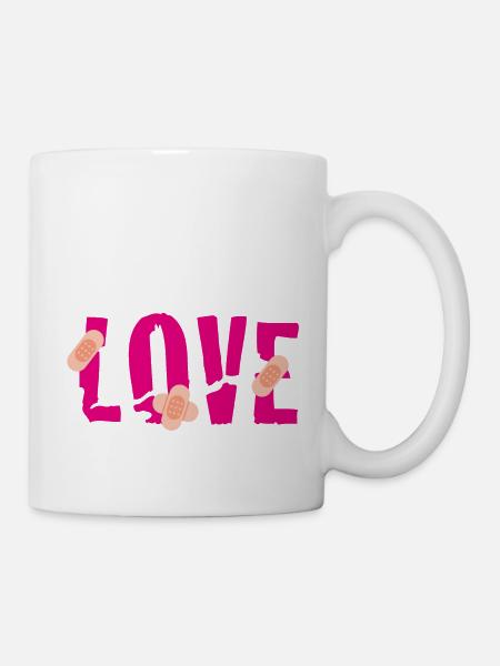 Love pansements - Mug blanc - blanc