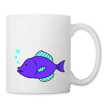 fisch comic - Tasse - Weiß - Rechts