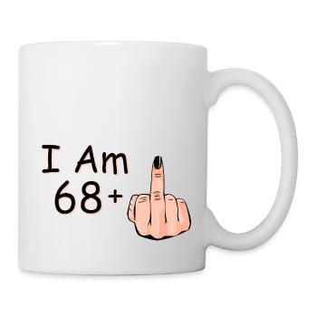 J’ai 68 ans + 1 majeur Je suis 68 ans Plus, - Mug blanc - blanc - Droite