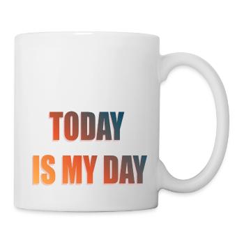 AUJOURD’HUI, C’EST MON JOUR - Mug blanc - blanc - Droite