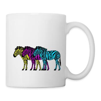 Zèbres - Mug blanc - blanc - Droite