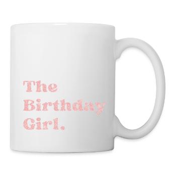 Das rosa Geburtstagskind - Tasse - Weiß - Rechts