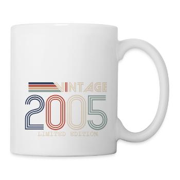Vintage 2005 Jubiläumsgeschenk - Jahrgang 2005 - Tasse - Weiß - Rechts