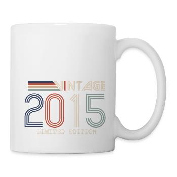 Jahrgang 2015 Jubiläumsgeschenk - Jahrgang 2015 - Tasse - Weiß - Rechts