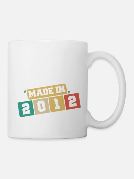 2012 anniversaire 2012 né en 2012 anniversaire - Mug blanc - blanc