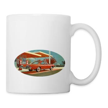 Benzinbrüder Tankstelle - Tasse - Weiß - Rechts