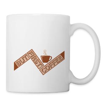 But First Coffee Funny Addicted Caffeine Lover - Mug - white - Right