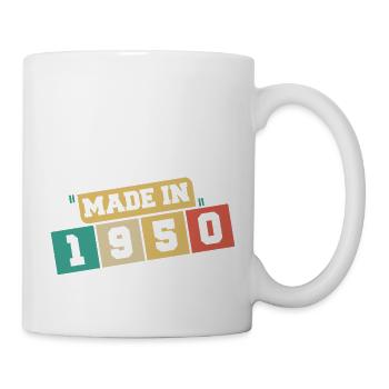 1950 Geburtstag 1950 Jahrgang 1950 Jubiläum - Tasse - Weiß - Rechts
