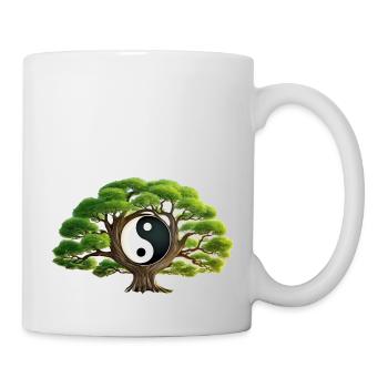 Arbre zen Yin et Yang - Mug blanc - blanc - Droite