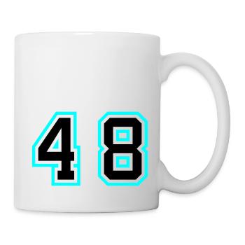 48 Zahl symbol - Tasse - Weiß - Rechts