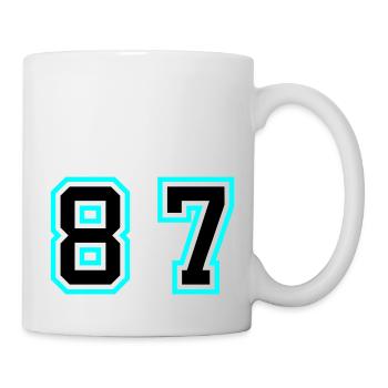 87 Zahl Symbol - Tasse - Weiß - Rechts