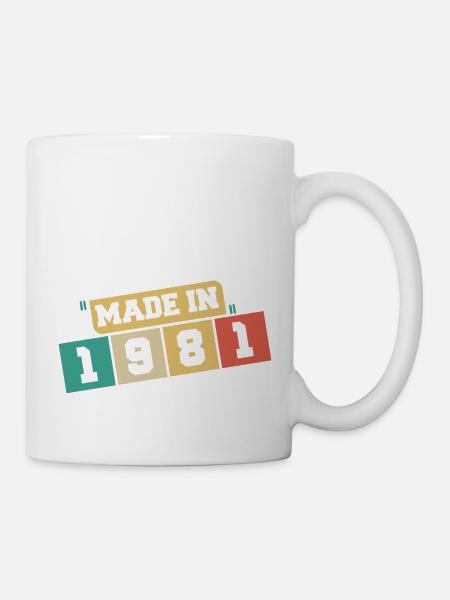1981 Geburtstag 1981 Jahrgang 1981 Geburtstag - Tasse - Weiß