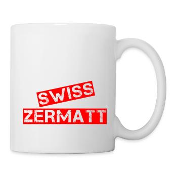Zermatt en texte vintage Suisse - Mug blanc - blanc - Droite