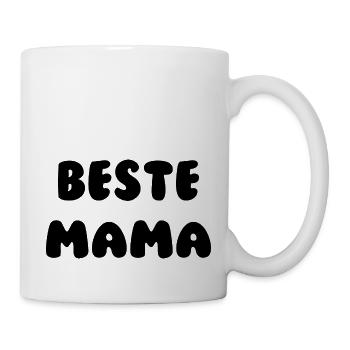 Beste Mama Schwarz - Tasse - Weiß - Rechts