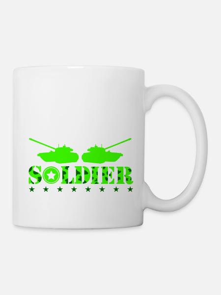 soldier panzer - Tasse - Weiß