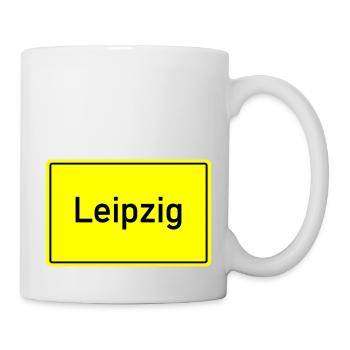ortsschild leipzig - Tasse - Weiß - Rechts