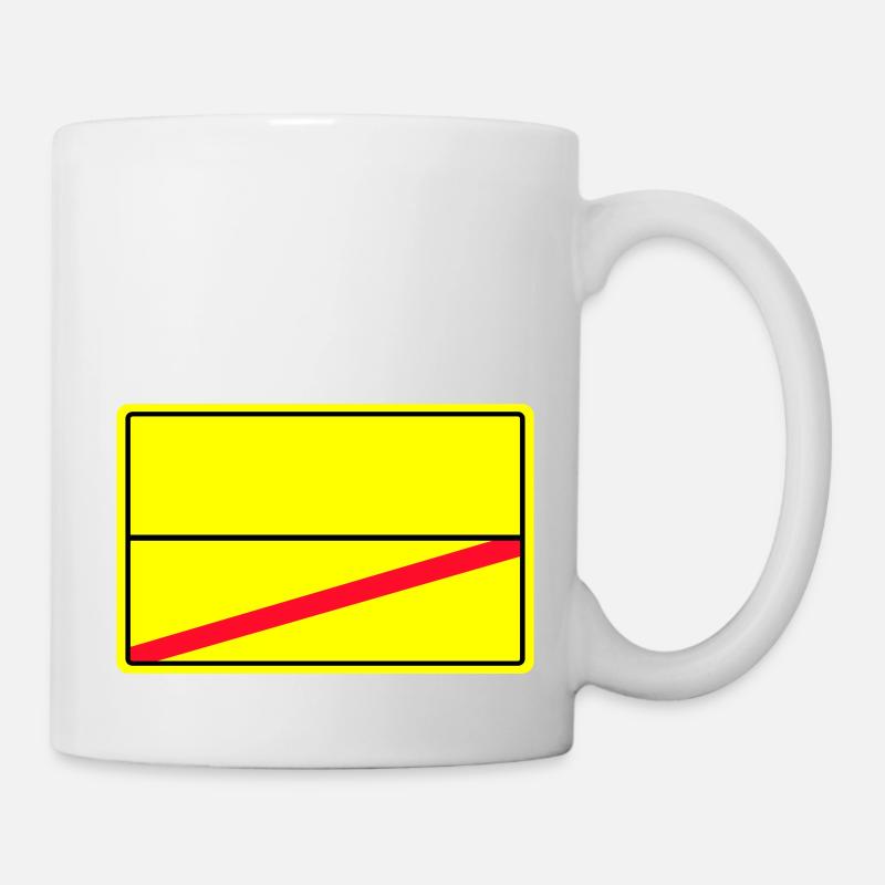 ortsschild - Tasse - Weiß