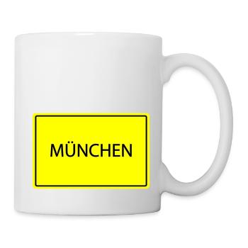 ortsschild münchen - Tasse - Weiß - Rechts