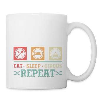 Eat Sleep Circus Repeat Costume Theme Party Acts - Mug - white - Right