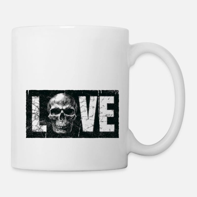 Crâne d’amour - Mug blanc - blanc