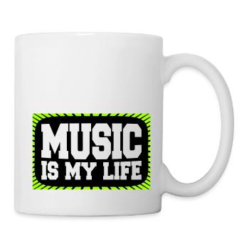 Music Is My Life Musik Ist Mein Leben Liebe Spruch - Mug - white - Right