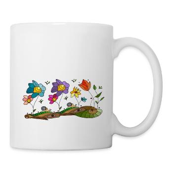 Blumen - Tasse - Weiß - Rechts