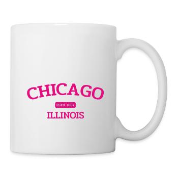 Chicago - Estd. 1837 - Illinois - États-Unis - Amérique - Mug blanc - blanc - Droite