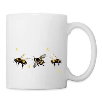 Kleine puschel Hummel - Tasse - Weiß - Rechts