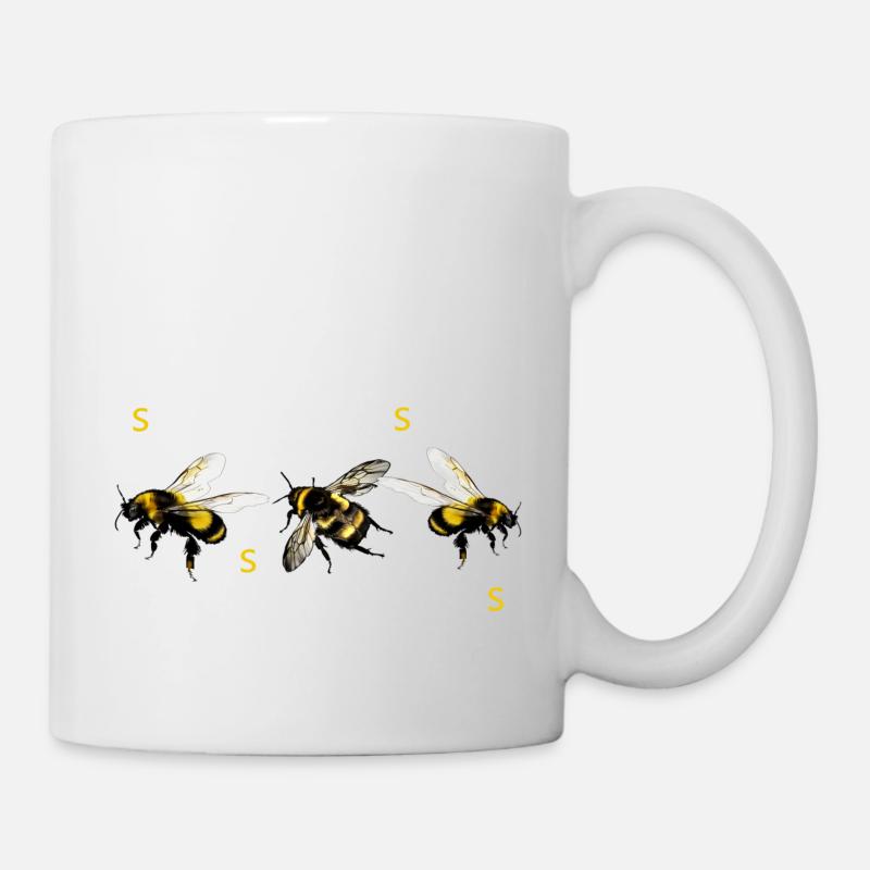 Kleine puschel Hummel - Tasse - Weiß
