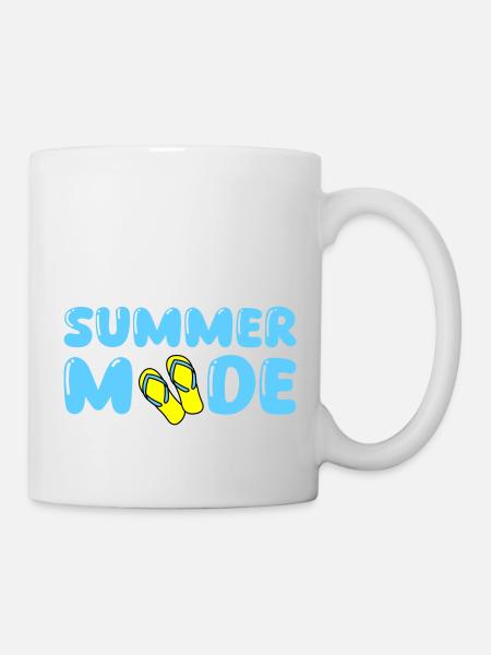 summer mode - Tasse - Weiß