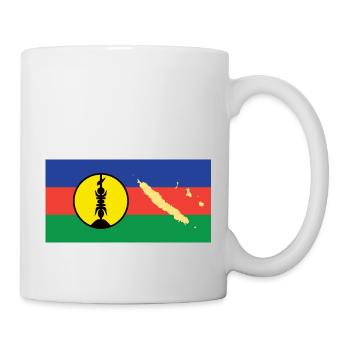 Geschenkdesign Kanak Flagge Neukaledonien - Tasse - Weiß - Rechts