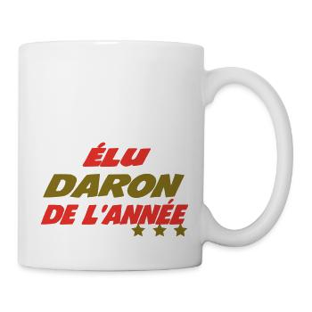 Elu DARON de l'année - Mug blanc - blanc - Droite