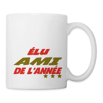 Elu AMI de l'année - Mug blanc - blanc - Droite
