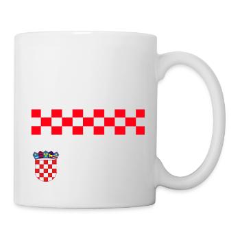 Kroatien hrvatska kroatien hrv hr zagreb geteilte Flagge - Tasse - Weiß - Rechts