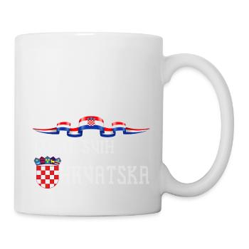 Kroatien hrvatska kroatien hrv hr zagreb geteilte Flagge - Tasse - Weiß - Rechts