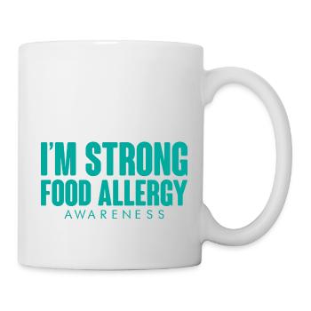 Je suis fort, sensibilisation aux allergies alimentaires - Mug blanc - blanc - Droite